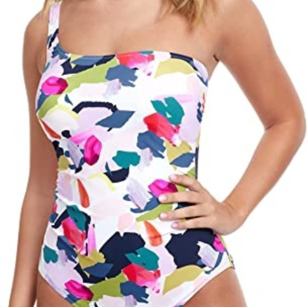 Profile‎ Gottex Canvas Shoulder One Piece Multi Tummy Control E22362061 Swimsuit
